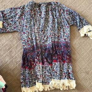 Summer print patterned kimono/cover up